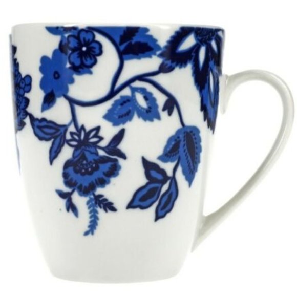 (4) Lot Royal Norfolk Royal Blue Navy Blue White Floral Tall Drinking Glasses - Picture 10 of 16